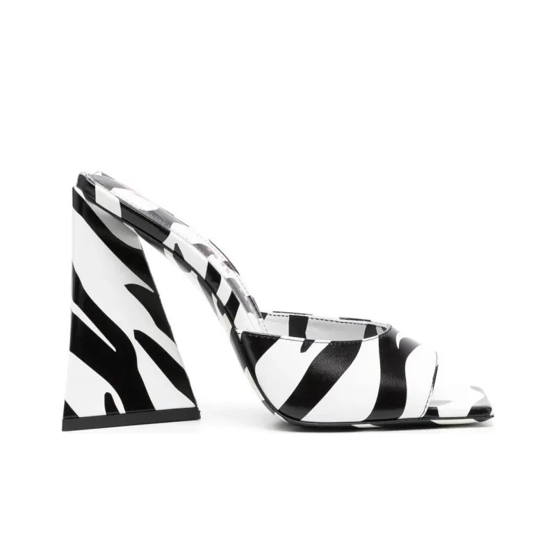 The Attico Devon Zebra Pattern Sandals Women's-1