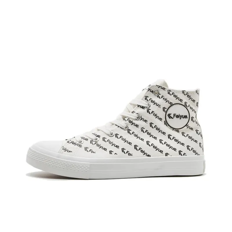 Feiyue High Top Canvas Shoes Women's Black White-0