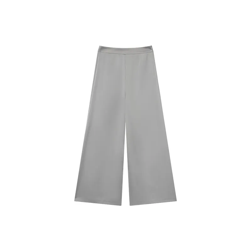 Ouyang Casual Pants Women's Snow Silver Gray-1