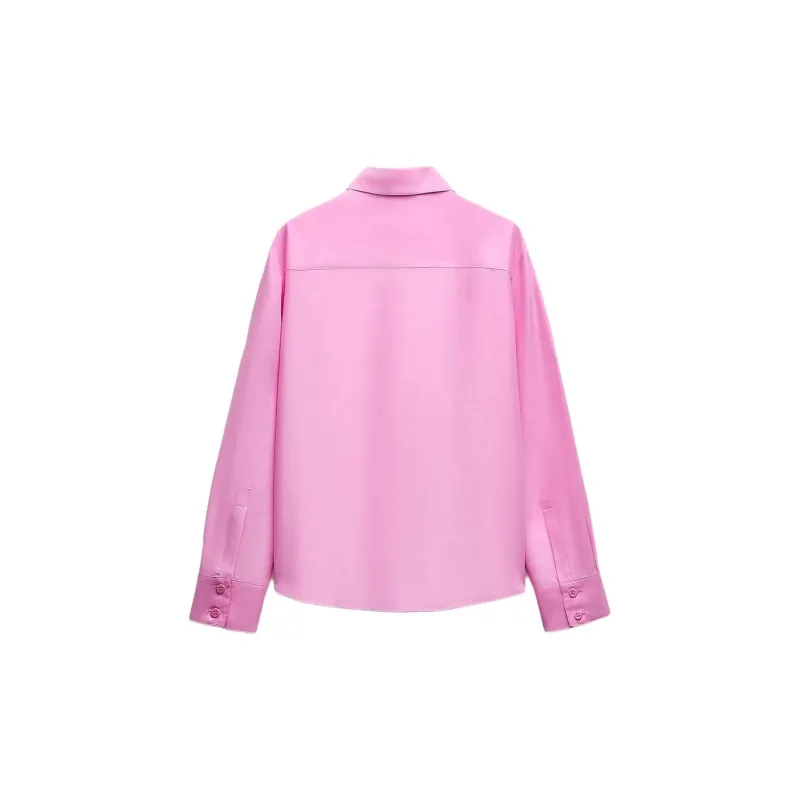 ZARA ZW Series Shirts Women's Pink-1