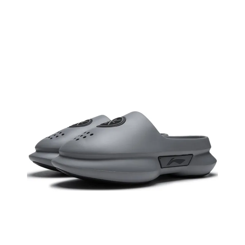 LiNing Slide Slippers Men's Gray-3