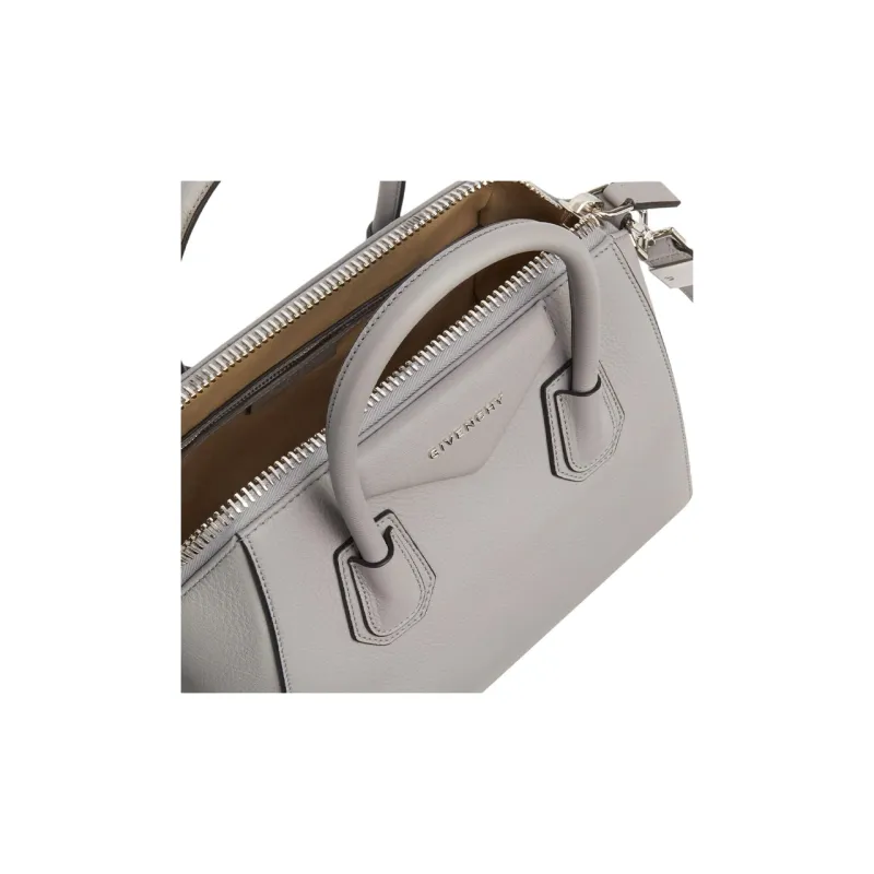 Givenchy Antigona Goatskin Shoulder Bag, Crossbody Bag, Handbag Trumpets Women's Pearl Gray-3