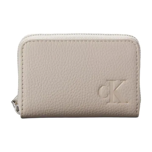 CALVIN KLEIN PU Polyurethane Wallet Women's Ambient White