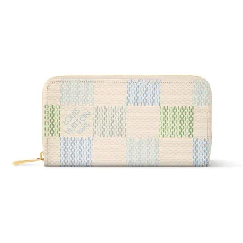 LOUIS VUITTON Zippy Damir Canvas Wallet Women's Pistachio Green