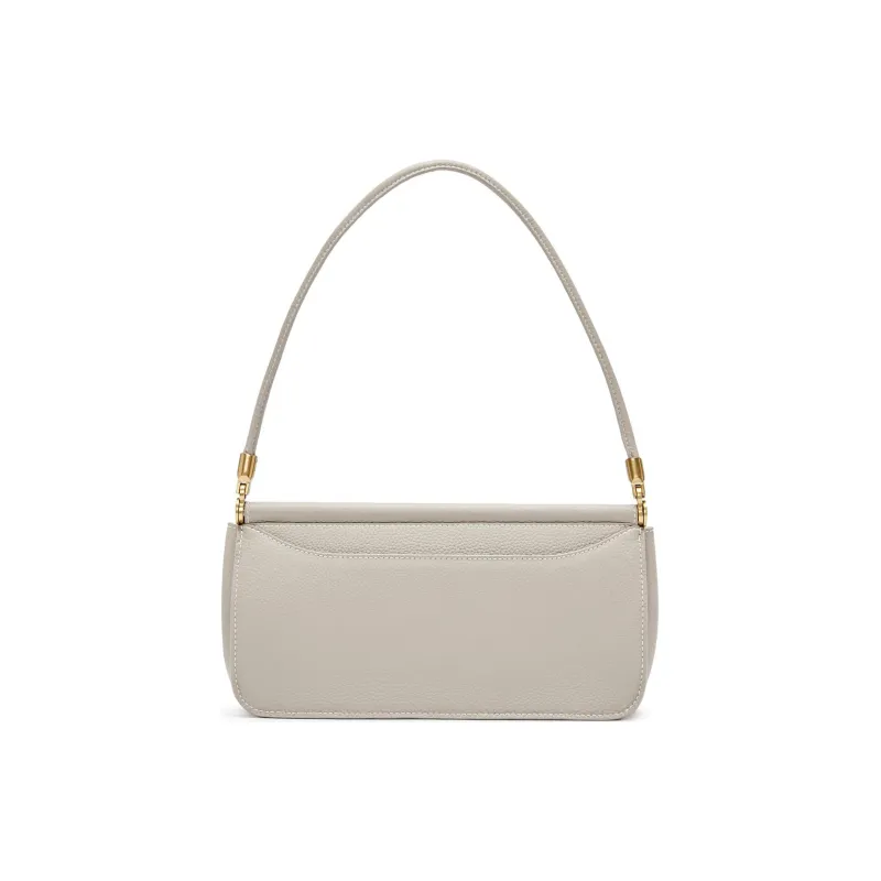 Staccato Cow Leather Handbag, Shoulder Bag Women's Oat Milk, Glacier Blue-2