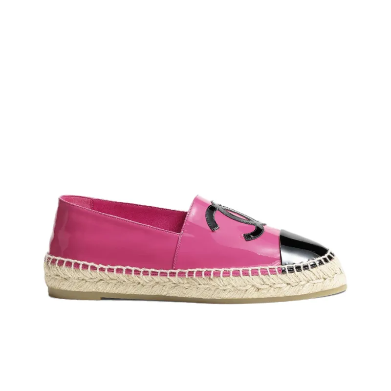 CHANEL Espadrilles Women's Peach Pink-1