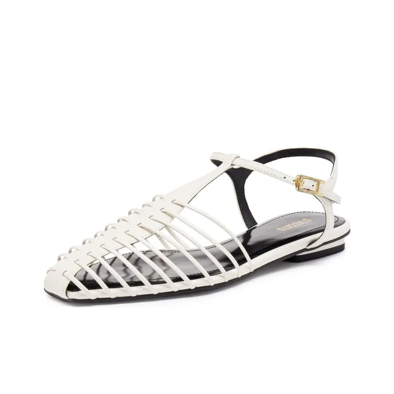 Staccato Fishbone Flat Shoes Roman Sandals Women's-1