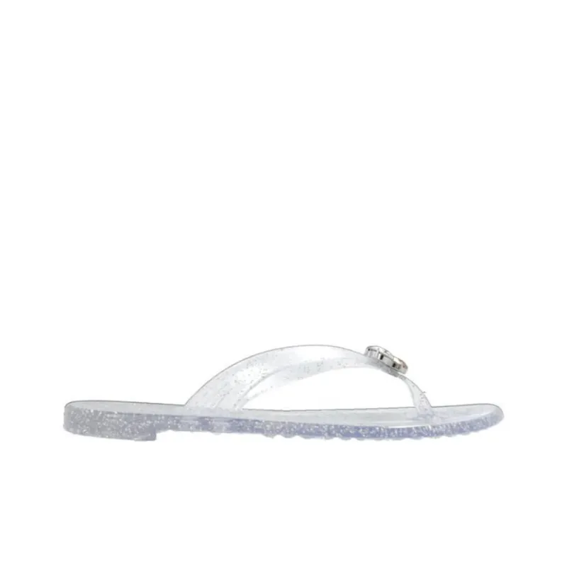 Casadei Jelly Jeweled Glittery Flip Flops-1