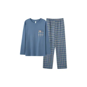 Ordifen Pajama Set Men's Navy Blue
