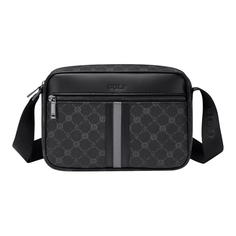 GOLF PVC Crossbody Bag, Shoulder Bag Men's Black-2