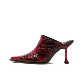 MIISTA Closed Toe Slippers 9cm Women's Red