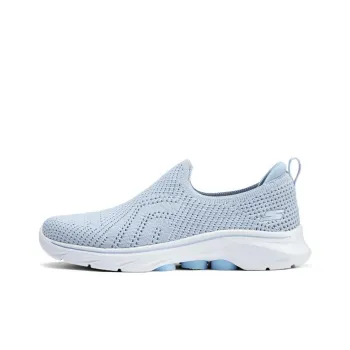 Skechers Cushioned Wear Resistant Lightweight Low Top Casual Shoes Women's Light Blue