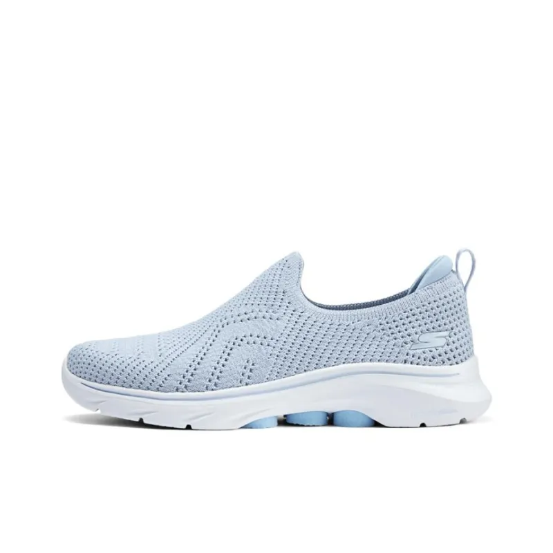 Skechers Cushioned Wear Resistant Lightweight Low Top Casual Shoes Women's Light Blue-0
