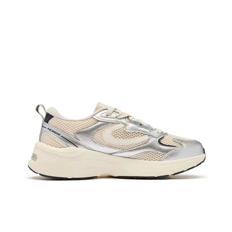 QIAODAN Kaiyuan SE Height-Enhancing Wear-Resistant Lightweight Breathable Low-Top Casual Shoes Men's Silver White-1