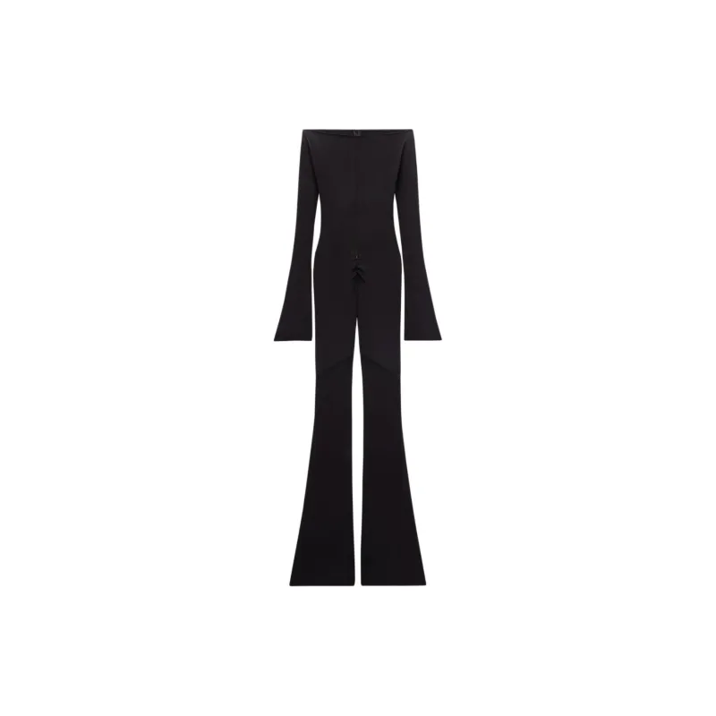 COURREGES Ellipse Zip up Crepe Jumpsuit-1