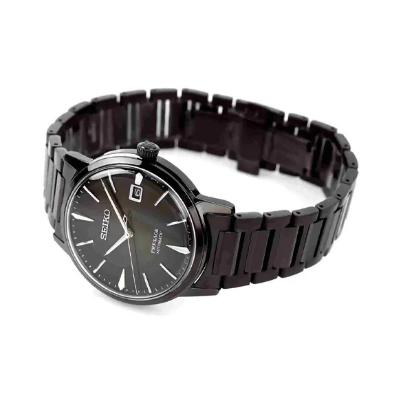 SEIKO Presage Series Mechanical Movement Stainless Steel Strap Watch Men's Watches Green Dial SRPJ15J1-2
