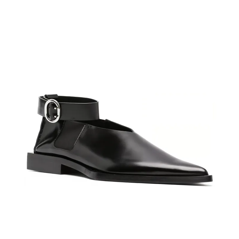 JIL SANDER Pointed-toe Leather Shoes-2