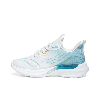 Warrior Students' Running Shoes Breathable Lightweight Low Top Casual Shoes Men's White Haze Blue