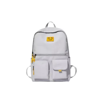 BOSTANTEN Fabric Backpack Large Size Unisex Gray White
