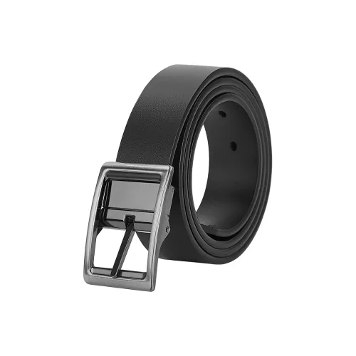 BISON DENIM Pin Buckle Genuine Cow Leather Leather Belts Men's 3.3CM