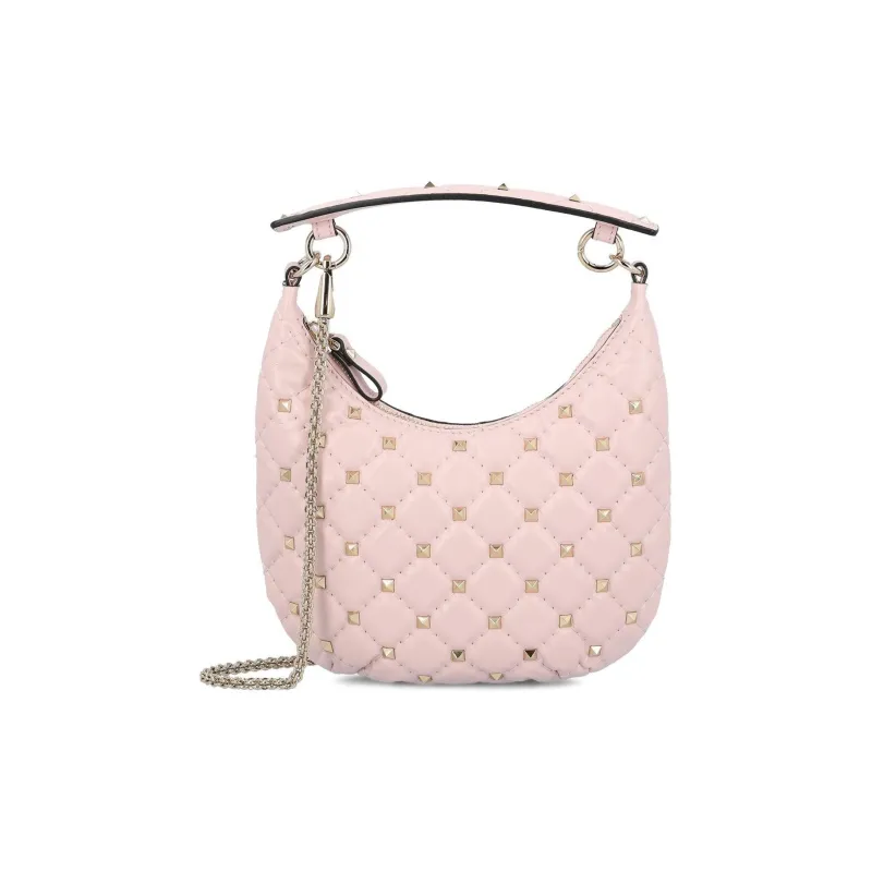 Valentino GARAVANI ROCKSTUD Calfskin Handbag Women's Pink-0