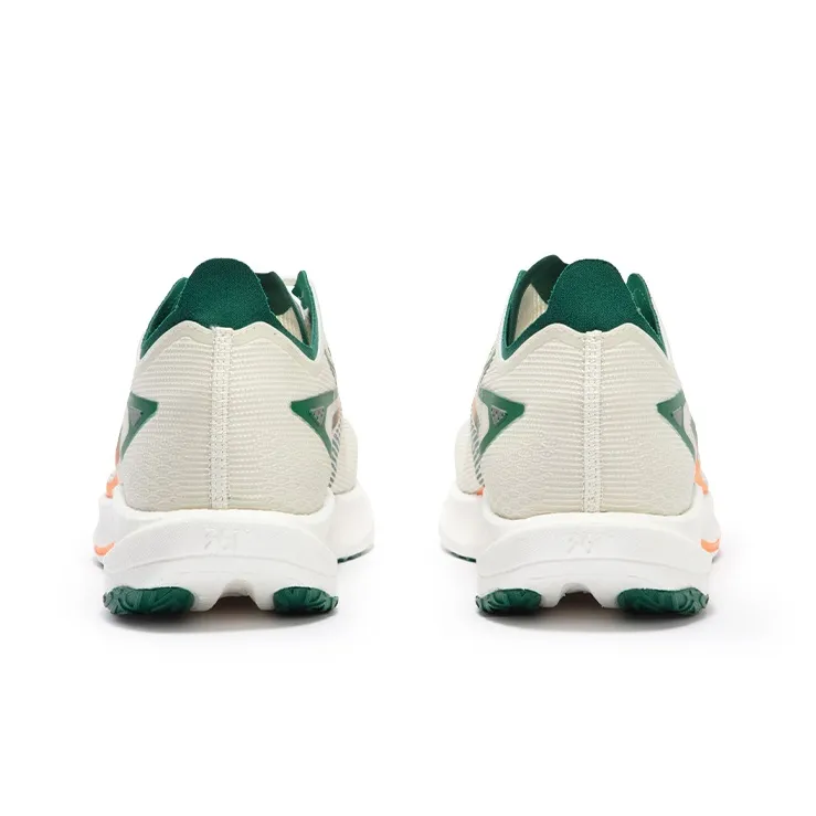 361° Speed Team Cushioned Slip Resistant Abrasion Resistant Breathable Low Top Sprint Running Shoes Unisex White Green-3