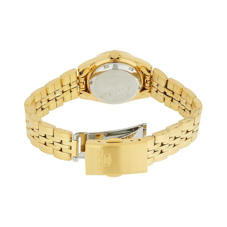 SEIKO Automatic Mechanical Movement Stainless Steel Strap Watch Women's Watch Gold Dial SYMA38K-2