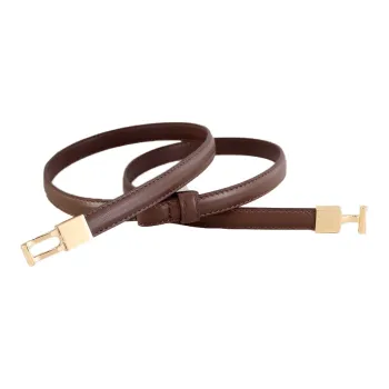 AAJF Genuine Leather Slim Waist Skirt Minimalist Style Versatile Cinched Waist Leather Belts Women's Width: 1.5cm