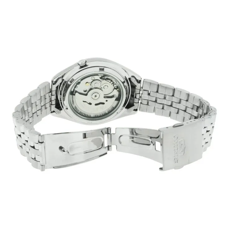 SEIKO 5 Collection Automatic Mechanical Movement Stainless Steel Strap Watch Men's Watches Silver Dial SNKL17-2