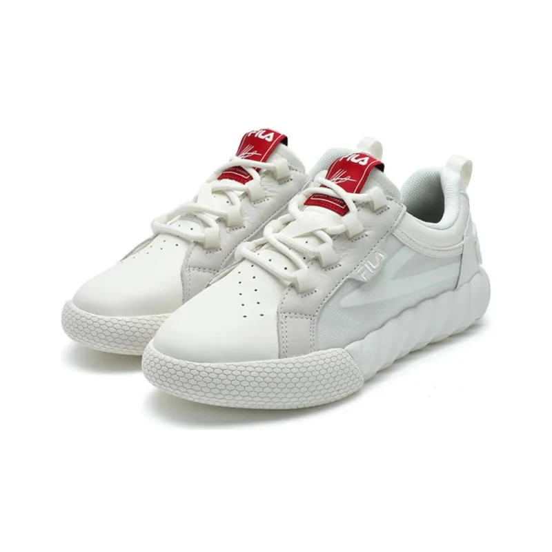 FILA CAMPO Wear Resistant Low Top Skateboard Shoes Women's White-2
