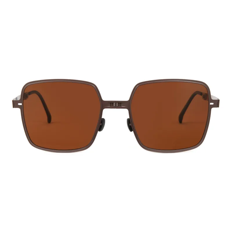 CYXUS PC Square Sunglasses Unisex Black Blue Coffee Red-11