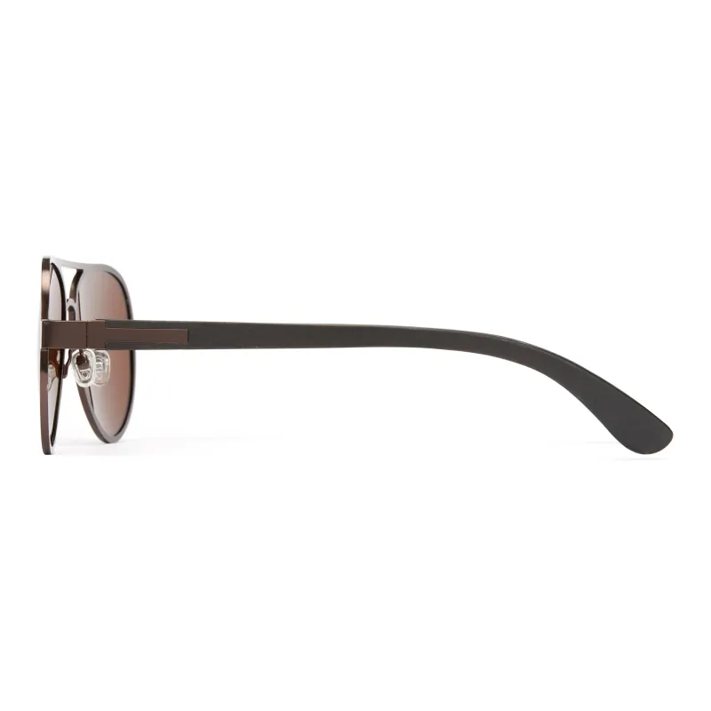 CYXUS Metal Wooden Aviator Sunglasses Women's-5