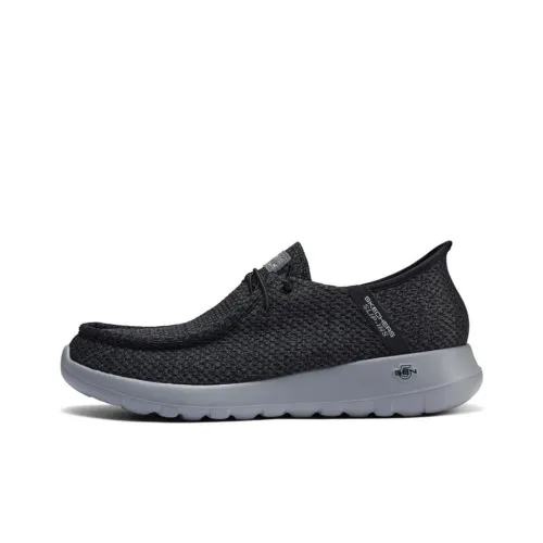 Skechers Cushioning Wear Resistant Low Top Casual Shoes Men's Black Gray
