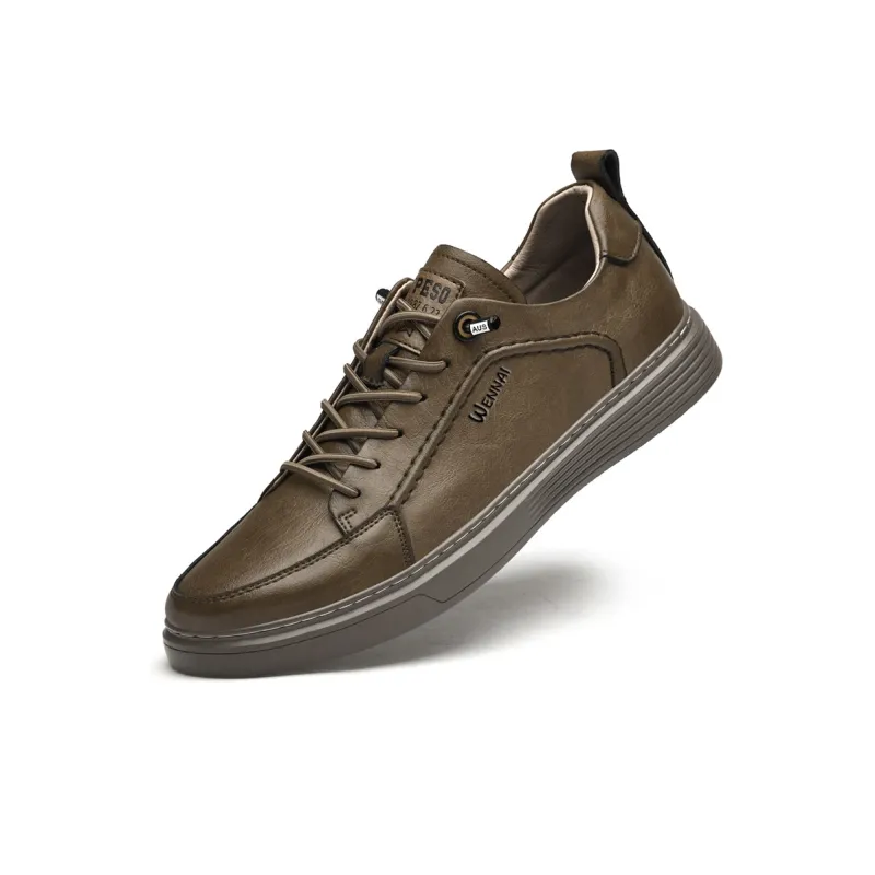 Wen Nai Casual Shoes Men's Dark Brown-2