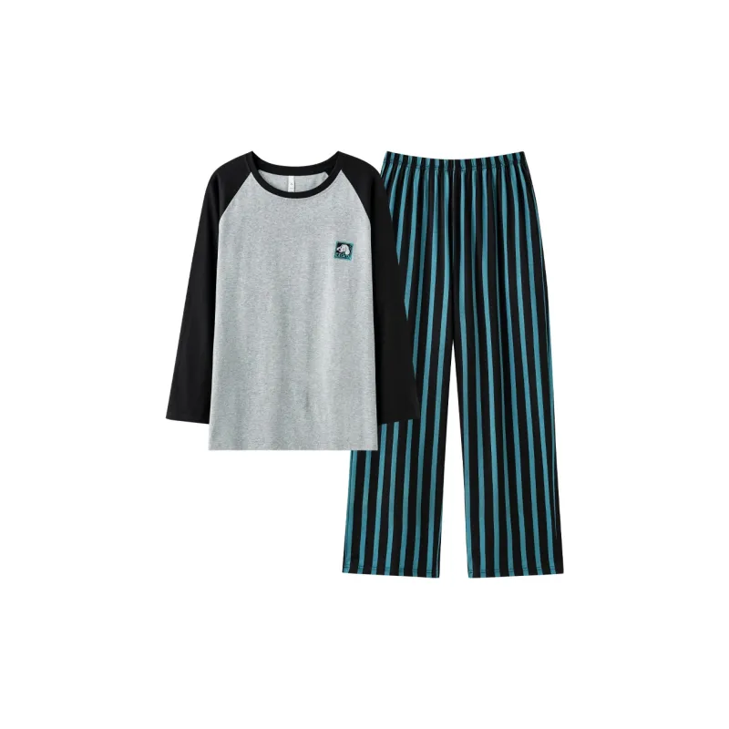 PBENO PD Pajama Set Men's Gray Black-0