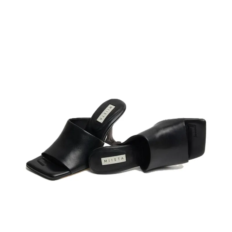 MIISTA Slide Slippers Women's Black-2