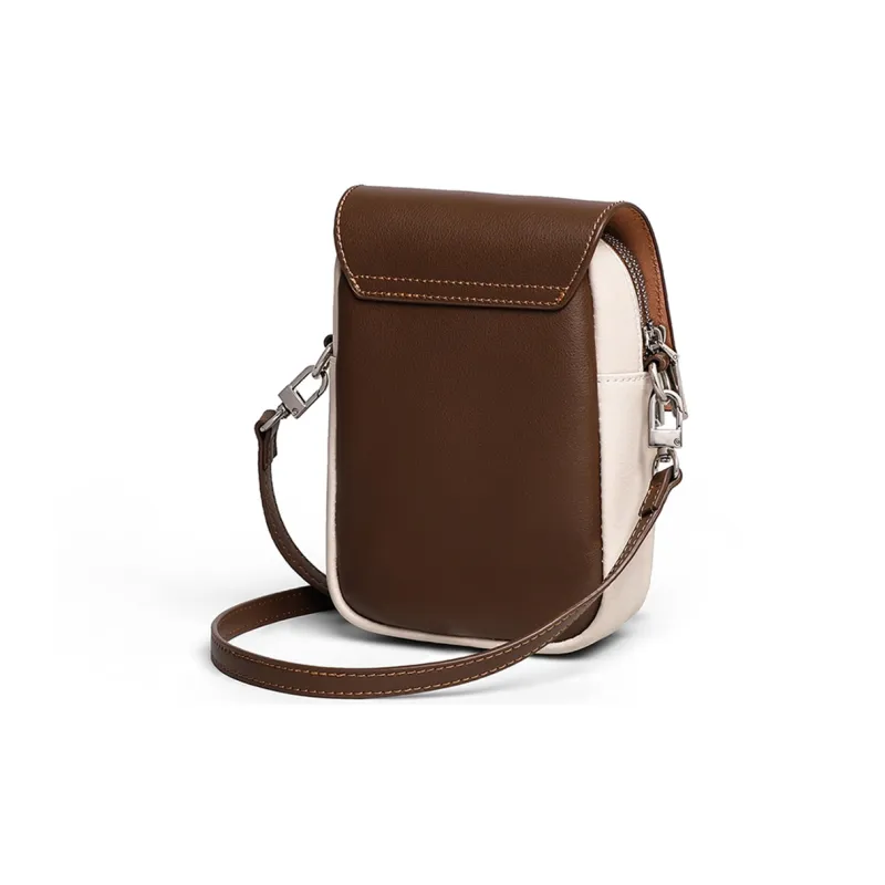 COMELY Crossbody Bags White & Coffee-2