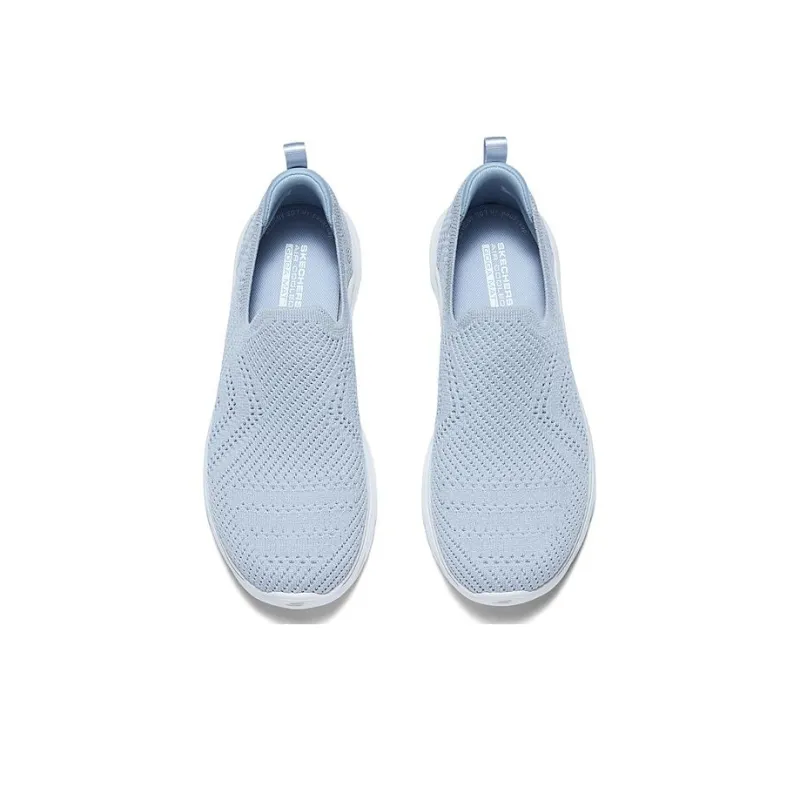 Skechers Cushioned Wear Resistant Lightweight Low Top Casual Shoes Women's Light Blue-2
