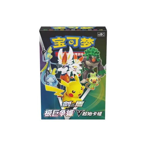 포켓몬 검 & 방패 PTCG 간소화 중국, Gigantamax Clash V 스타터 덱 배틀 카드 싱글 미스터리 선물 포장/전체 박스 12개