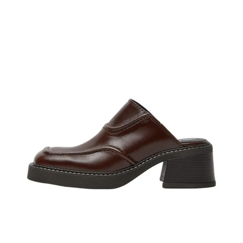 MIISTA Wrap-toe Slippers Women's Brown-0