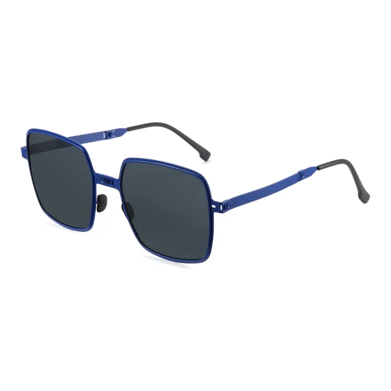 CYXUS PC Square Sunglasses Unisex Black Blue Coffee Red-6