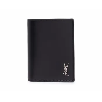 SAINT LAURENT Tiny Cassandre Credit Card Wallet