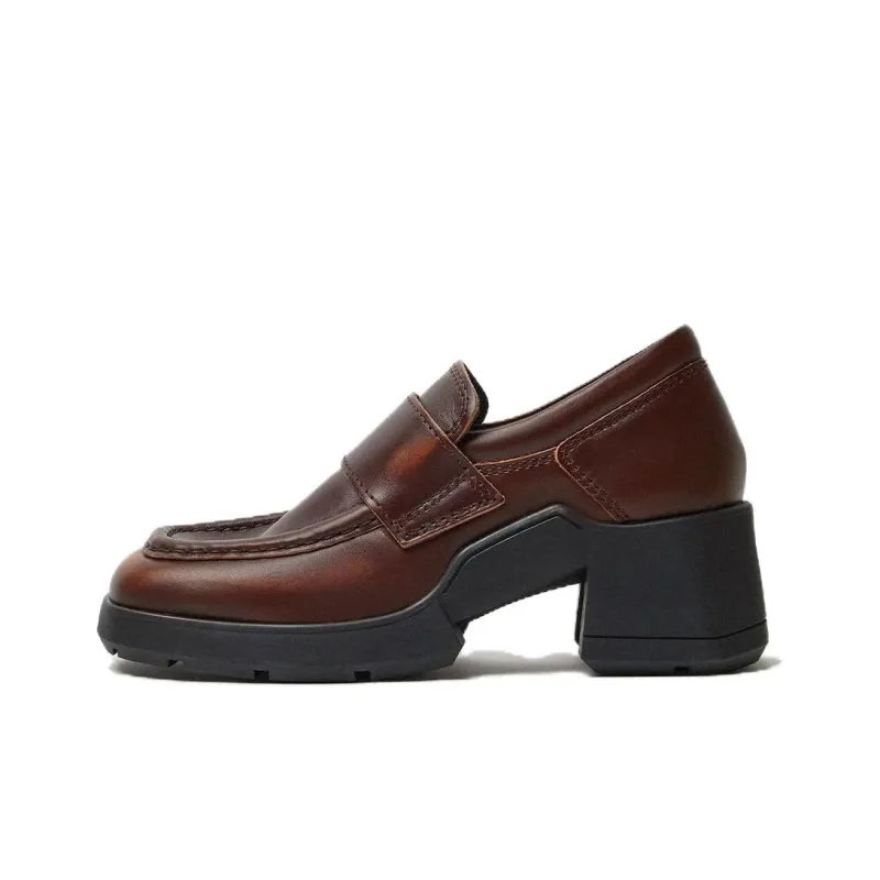 MIISTA Loafers 6cm Women's Burgundy-0