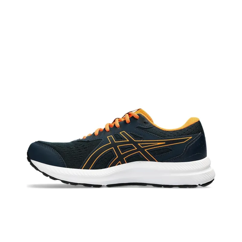 Asics Gel-Contend 8 Extra Wide Cushioning Wear-Resistant Low-Top Running Shoes Men's Blue Orange-0