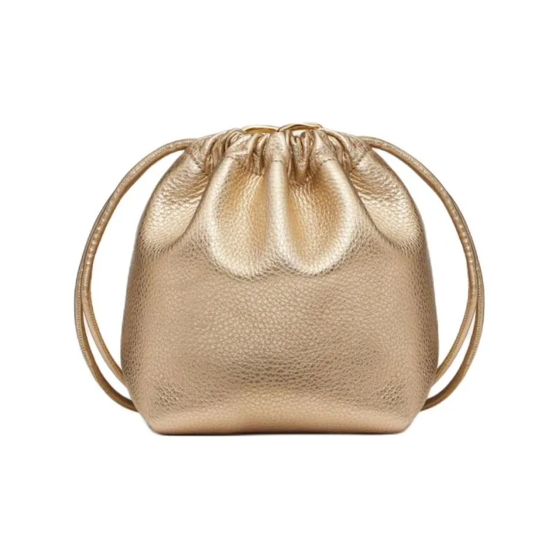 Valentino GARAVANIVlogo Calfskin Bucket Bag, Shoulder Bag, Crossbody Bag Mini Women's Gold-3