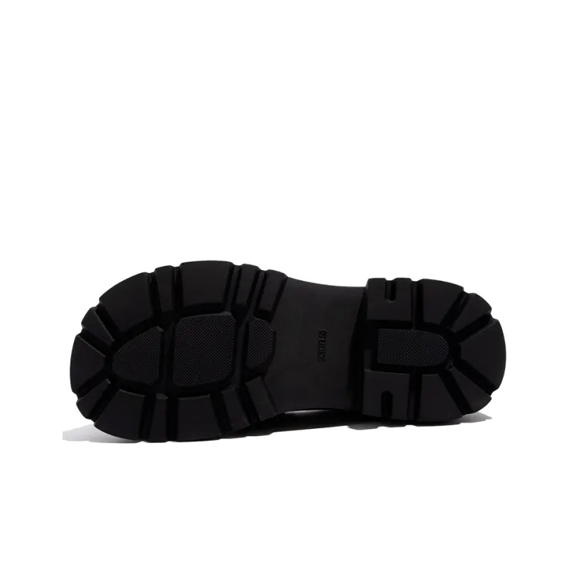 TUOPIN British Style, Japanese Style Elegant, Small Leather Shoes Loafers 5cm Women's Black-4