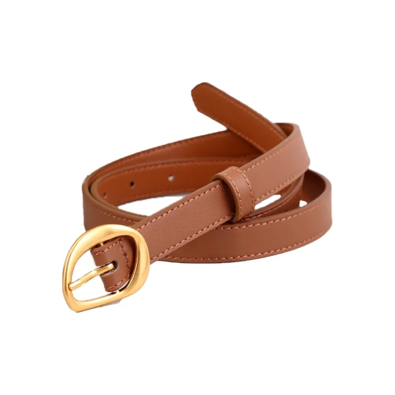 AAJF Top Grain Cow Leather Small Size Fashionable Genuine Leather Leather Belts Women's-2