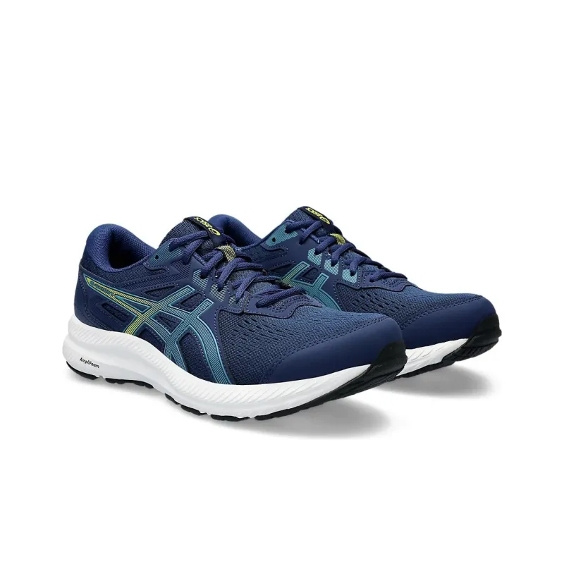 Asics Gel Contend 8 Extra Wide Cushioning Abrasion Resistant Breathable Low Top Running Shoes Men's Blue-3