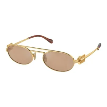 MIU MIU Metal Aviator Sunglasses Women's Gold