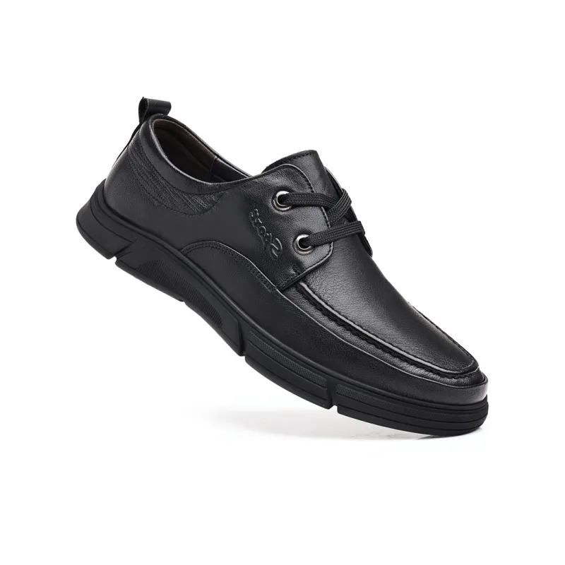 Romon Dress Shoes Men Low Top Black-3